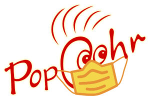 PopcOhr Logo mit Maske
