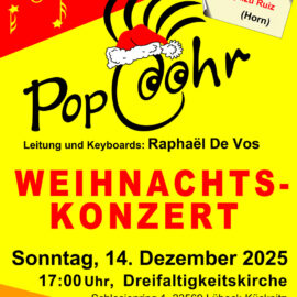 Einladung zum Weihnachtskonzert mit dem PopcOhr und Horn
